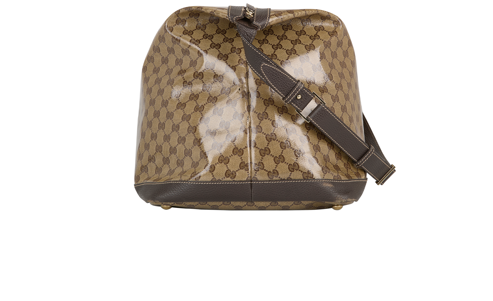 XL Guccissima Luggage Duffle Bag, &pound;550, Handbags, Brown, Coated Canvas, Bottom view